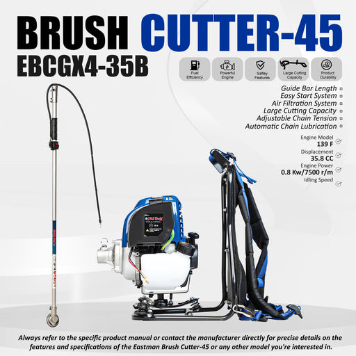JRS TOOLS Brush Cutter Machine with 4B(back Pack), Blue Black EBCGX4-35B Eastman Cast & Forge Ltd (GT Raod - Ludhiana)