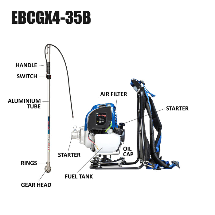 JRS TOOLS Brush Cutter Machine with 4B(back Pack), Blue Black EBCGX4-35B Eastman Cast & Forge Ltd (GT Raod - Ludhiana)