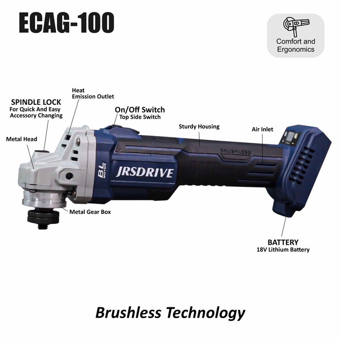 JRSDRIVE Brushless Angle Grinder ECAG-100 Eastman Cast & Forge Ltd (GT Raod - Ludhiana)
