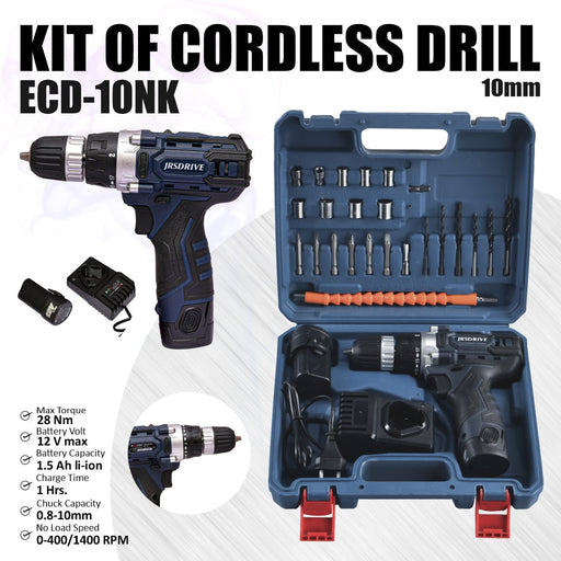 JRSDRIVE Kit of Cordless Drill ECD-10NK Eastman Cast & Forge Ltd