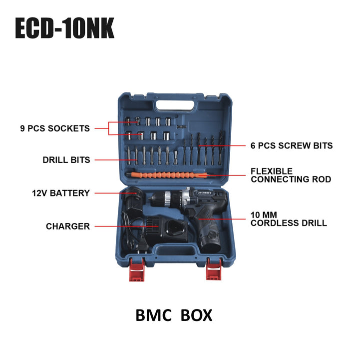 JRSDRIVE Kit of Cordless Drill ECD-10NK Eastman Cast & Forge Ltd