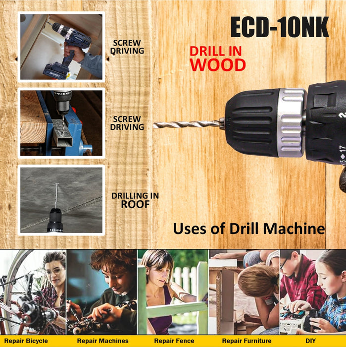 JRSDRIVE Kit of Cordless Drill ECD-10NK Eastman Cast & Forge Ltd