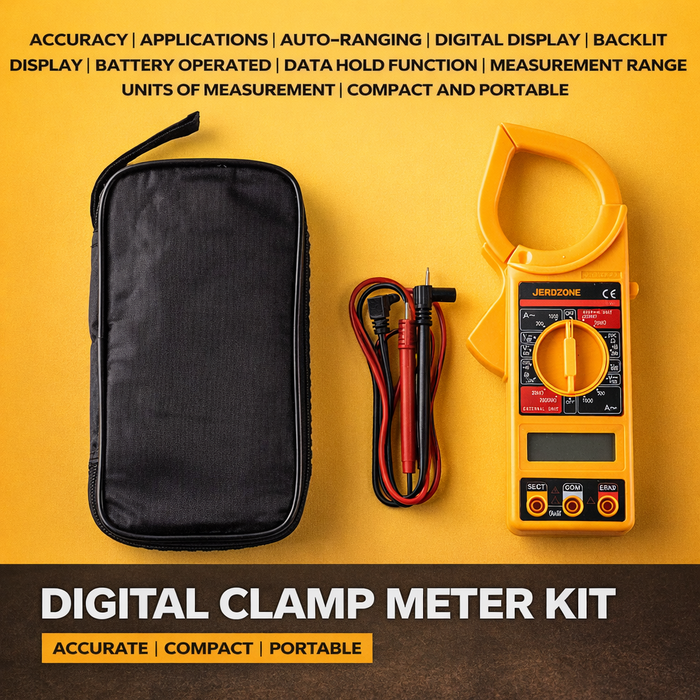 JRSDRIVE Digital Clamp Meter, AC Current Tester, EDCM-266