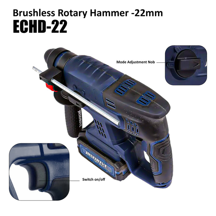 JRSDRIVE Cordless Brushless Rotary Hammer Drill Machine-22mm ECHD-22 Eastman Cast & Forge Ltd (GT Raod - Ludhiana)