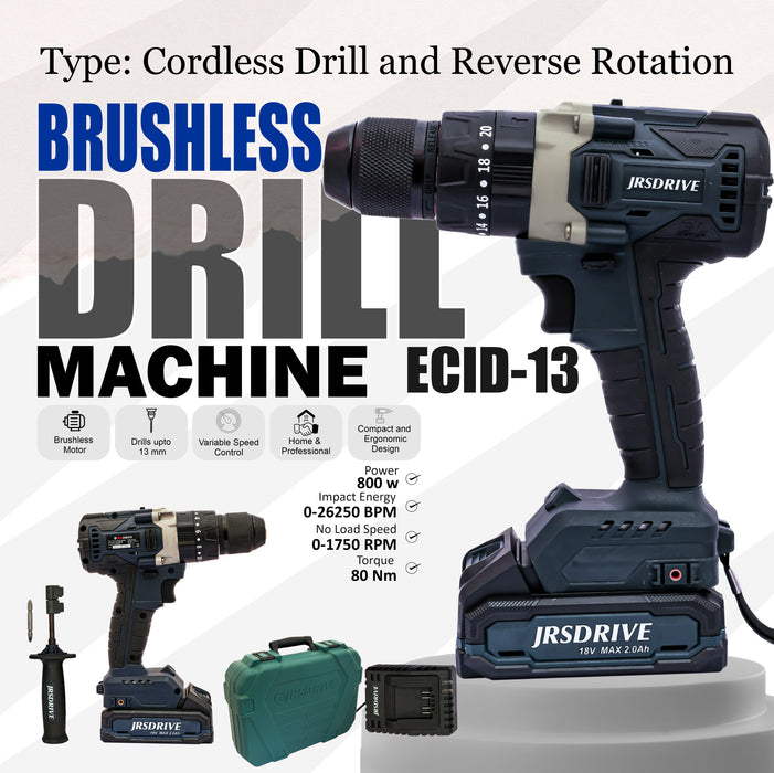 JRSDrive Brushless impact  Drill Machine - 13mm  ECID-13 Eastman Cast & Forge Ltd (GT Raod - Ludhiana)
