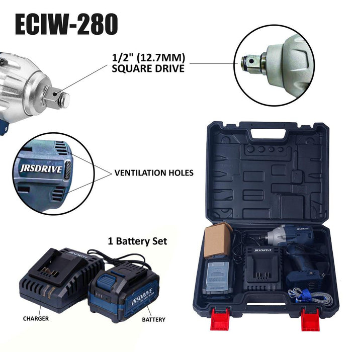 JRSDRIVE  1/2" Cordless Impact Wrench-280Nm, ECIW-280 Eastman Cast & Forge Ltd (GT Raod - Ludhiana)