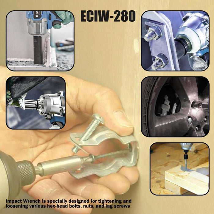 JRSDRIVE  1/2" Cordless Impact Wrench-280Nm, ECIW-280 Eastman Cast & Forge Ltd (GT Raod - Ludhiana)