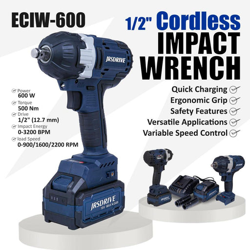 JRSDRIVE  1/2" Cordless Impact Wrench-500Nm, ECIW-600 Eastman Cast & Forge Ltd (GT Raod - Ludhiana)