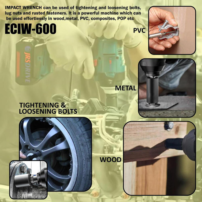 JRSDRIVE  1/2" Cordless Impact Wrench-500Nm, ECIW-600 Eastman Cast & Forge Ltd (GT Raod - Ludhiana)