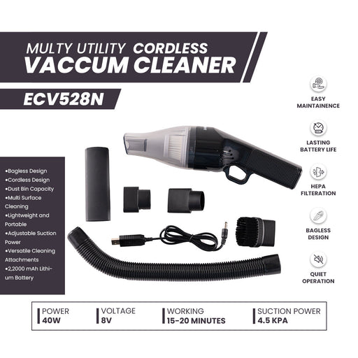 JRSDRIVE Cordless Multi-utility Vacuum Cleaner - 528n Eastman Cast & Forge Ltd