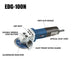 JRSDRIVE Angle Grinder Input power 1100W || Wheel Dia 100 mm EDG-100N Eastman Cast & Forge Ltd (GT Raod - Ludhiana)