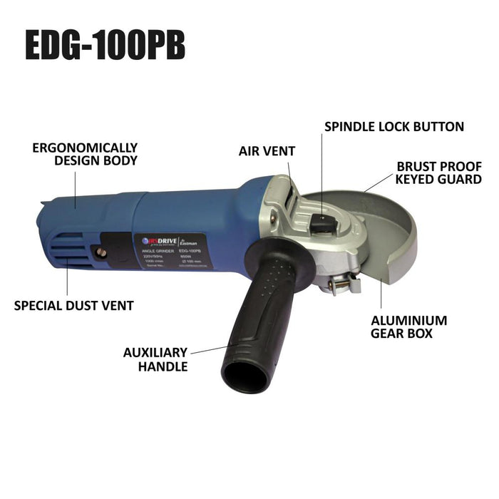 JRSDRIVE Angle Grinder, Wheel Speed 11000RPM EDG-100PB Eastman Cast & Forge Ltd (GT Raod - Ludhiana)