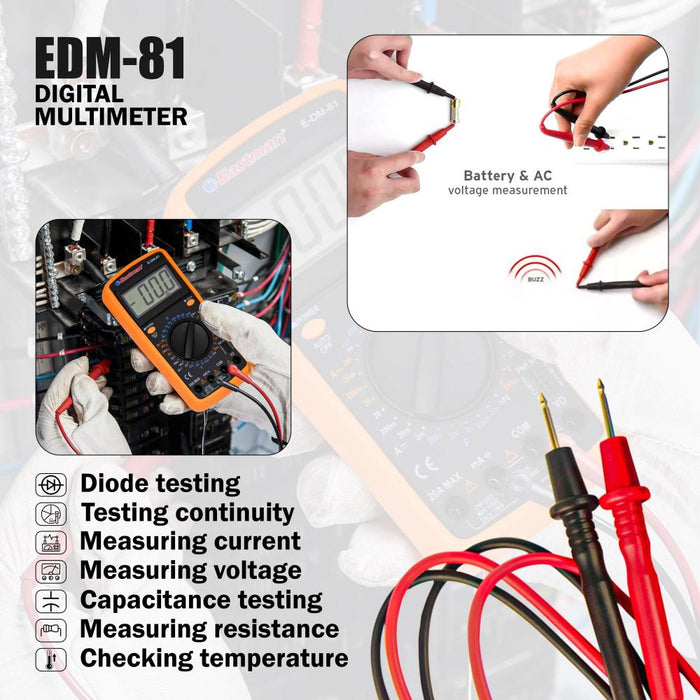 JRSDRIVE Digital Multimeter, DC Voltmeter And Ohm Volt,EDM-81 Eastman Cast & Forge Ltd (GT Raod - Ludhiana)