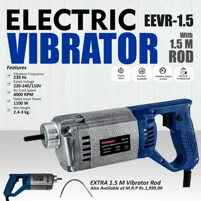 JRSDRIVE Electric Concrete Vibrator Drill Machine EEVR1.5 Eastman Cast & Forge Ltd (GT Raod - Ludhiana)