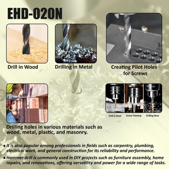 JRSDRIVE Hammer  Drill Machine Capacity 20mm EHD-020N Eastman Cast & Forge Ltd (GT Raod - Ludhiana)