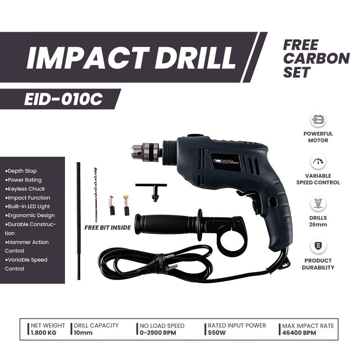 JRSDRIVE Impact Drill Machine, Capacity 10mm EID-010C Eastman Cast & Forge Ltd (GT Raod - Ludhiana)