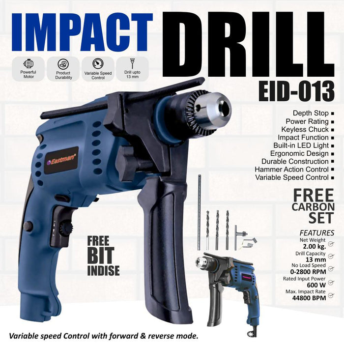 JRSDRIVE Impact Drill Machine with Capacity 13mm EID-013 Eastman Cast & Forge Ltd (GT Raod - Ludhiana)