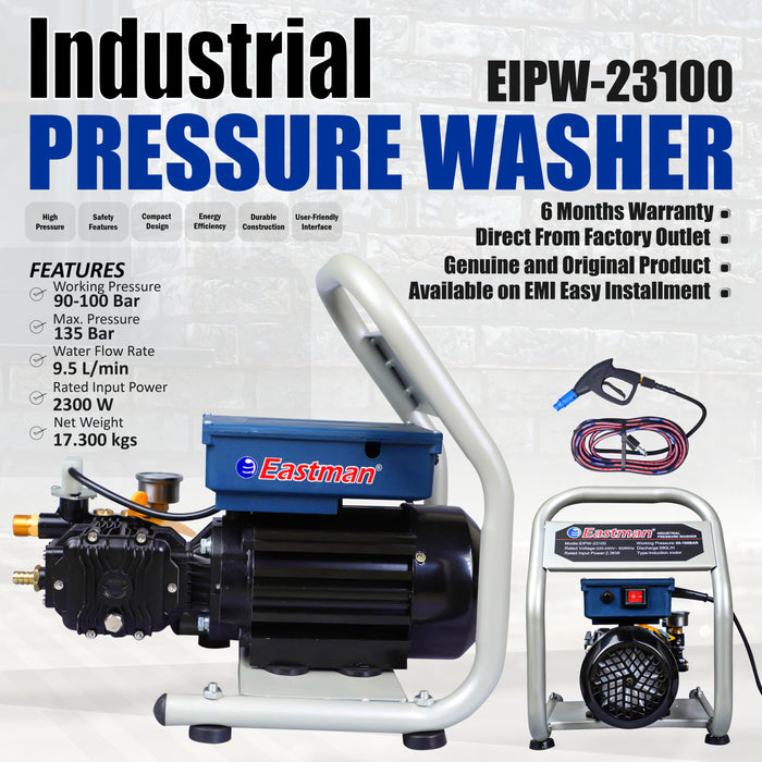 JRSDRIVE Pressure Washer, 135Bar, 580 L/H ,2300 W (EIPW-23100) Eastman Cast & Forge Ltd (GT Raod - Ludhiana)
