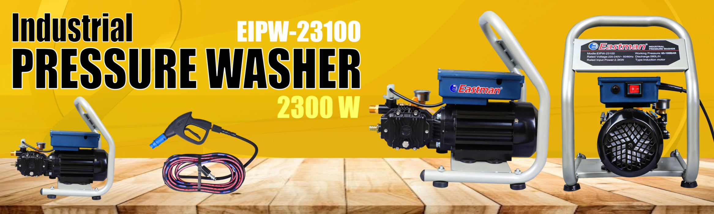 JRSDRIVE Pressure Washer, 135Bar, 580 L/H ,2300 W (EIPW-23100) Eastman Cast & Forge Ltd (GT Raod - Ludhiana)
