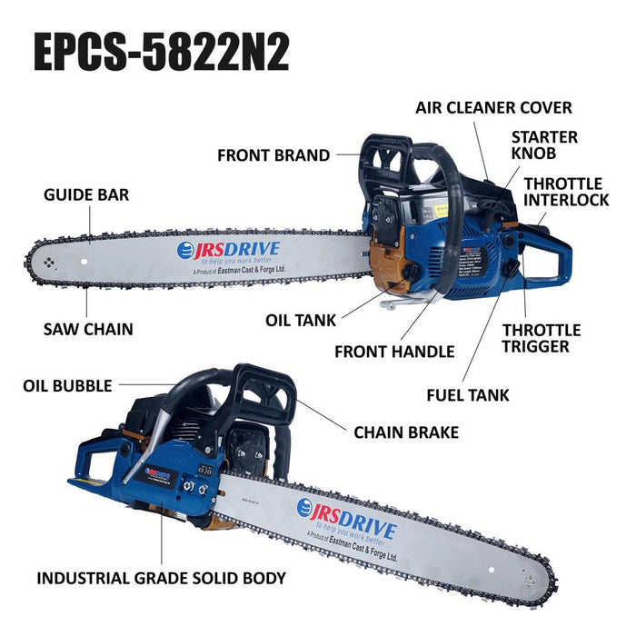 JRSDRIVE  Gasoline Chain Saw ,Bar Length 560 Mm, EPCS-5822N2 Eastman Cast & Forge Ltd (GT Raod - Ludhiana)