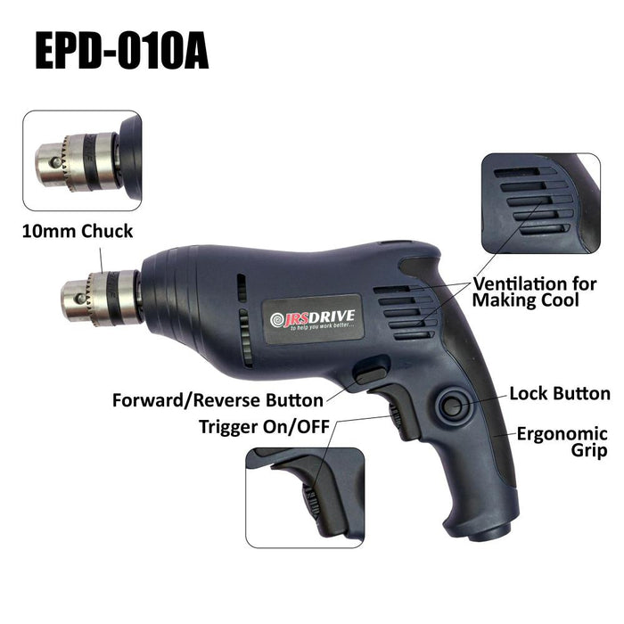 JRSDRIVE Electric Drill Machine, Capacity 10mm EPD-010A Eastman Cast & Forge Ltd (GT Raod - Ludhiana)