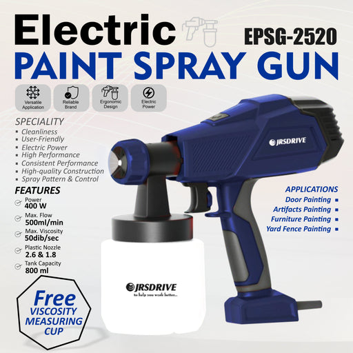 JRSDRIVE Electric Paint Spray Gun| EPSG-2520 Eastman Cast & Forge Ltd