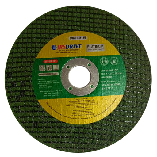 JRSDRIVE Cutting Wheel 107mm Green (1mm) Double Net - Platinum Series pack of 10 Eastman Cast & Forge Ltd