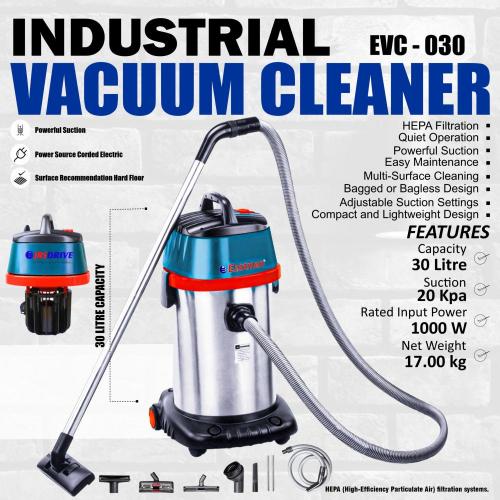 JRSDRIVE 30 Lt Vacuum Cleaner 1000 W, 20 KPa, (EVC-030) Eastman Cast & Forge Ltd (GT Raod - Ludhiana)