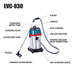 JRSDRIVE 30 Lt Vacuum Cleaner 1000 W, 20 KPa, (EVC-030) Eastman Cast & Forge Ltd (GT Raod - Ludhiana)