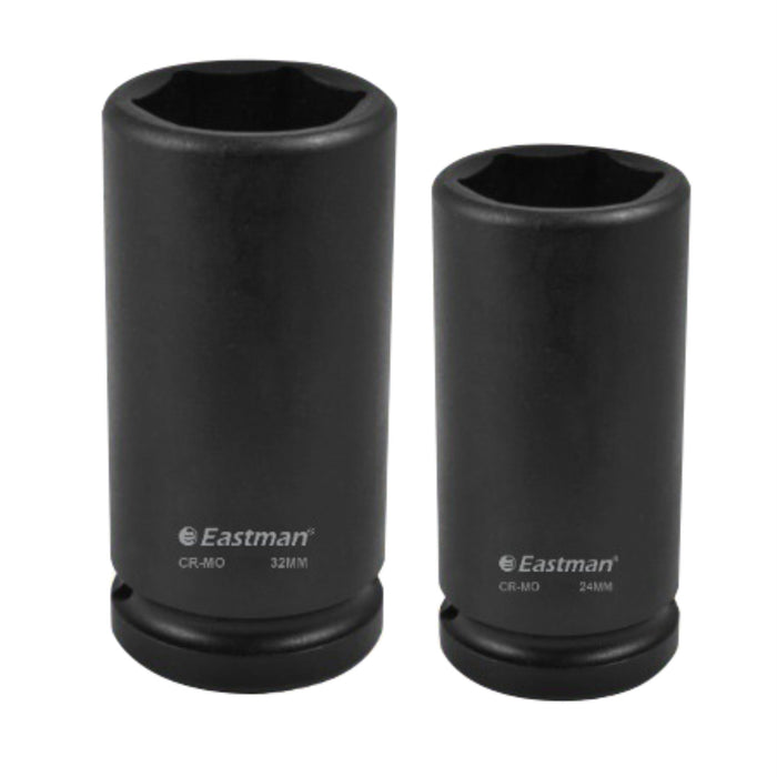 TONE HP4NV-22 Impact Socket - 1/2 Inch Drive, 22mm Double Side Width, Electroplated Rust Resistant