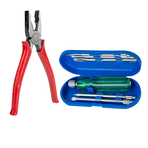 Eastman Tool Kit Set | Combo Pack of 2 |Combination Plier 1Pcs 6/150 Mm and Screwdrivers Set Of 6 Pcs, (Set of 7 pcs Tool kit) Eastman Cast & Forge Ltd