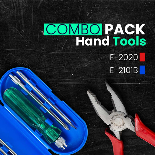 Eastman Tool Kit Set | Combo Pack of 2 |Combination Plier 1Pcs 6/150 Mm and Screwdrivers Set Of 6 Pcs, (Set of 7 pcs Tool kit) Eastman Cast & Forge Ltd