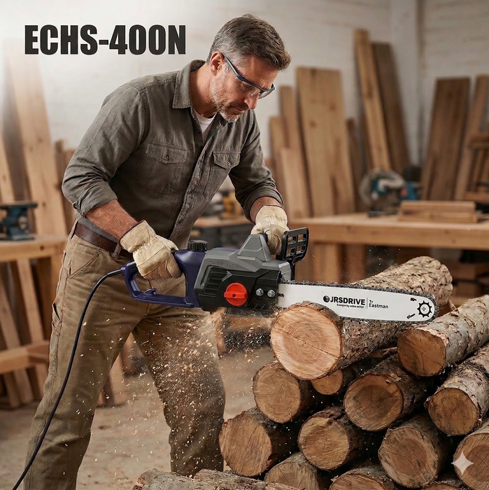 JRSDRIVE  ECHS 400N Electric Chain Saw | 1600W High-Efficiency Motor • Rapid 600m/min Cutting Speed