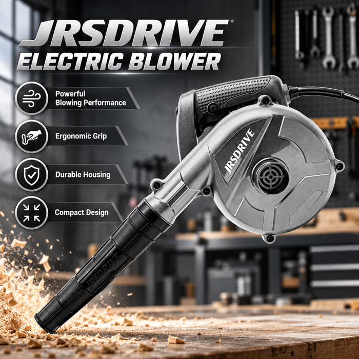 JRSDRIVE EEB-040 NI 600W Electric Blower for Home & Professional Use - Variable Speed, 1.65kg Lightweight, Safety Features Included