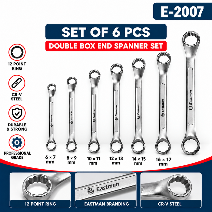 Eastman Bi-Hexagonal Ring Spanner, Box Pack, E-2007