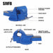 Eastman S.G. Casting Vice Fix Base Painted Body Harden Tamped Jaw: 8 Inch Wt. 15.800 Kgs. Eastman Cast & Forge Ltd
