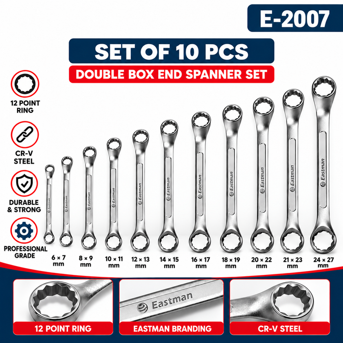 Eastman Bi-Hexagonal Ring Spanner, Box Pack, E-2007