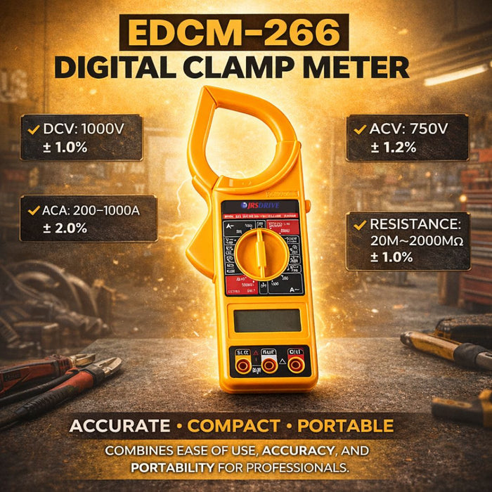 JRSDRIVE Digital Clamp Meter, AC Current Tester, EDCM-266