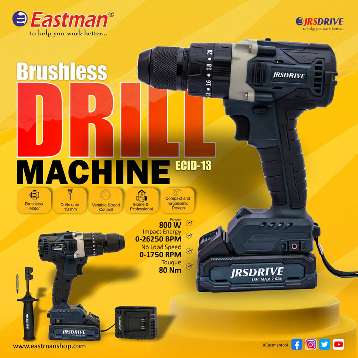 JRSDrive Brushless impact  Drill Machine - 13mm  ECID-13 Eastman Cast & Forge Ltd (GT Raod - Ludhiana)