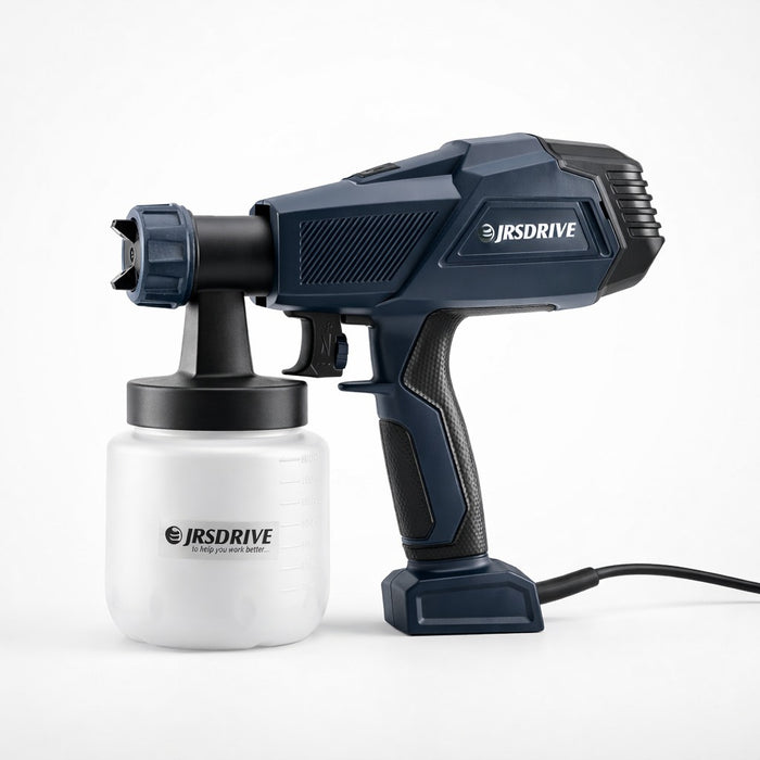 JRSDRIV Electric Paint Spray Gun 400W, 800ml Tank Capacity with Adjustable Flow Control, 3 Spray Patterns, and 2.6mm Nozzle for DIY Furniture, Walls, and Automotive Painting. EPSG-850