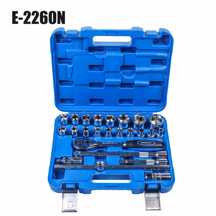 Eastman Chrome Vanadium Steel Square Drive Socket Set  24 Pcs E-624N Eastman Cast & Forge Ltd (GT Raod - Ludhiana)