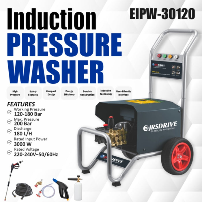 JRSDRIVE Industrial Pressure Washer 3000w EIPW-30120