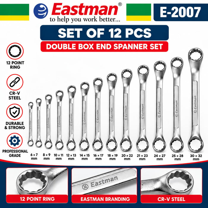 Eastman Bi-Hexagonal Ring Spanner, Box Pack, E-2007