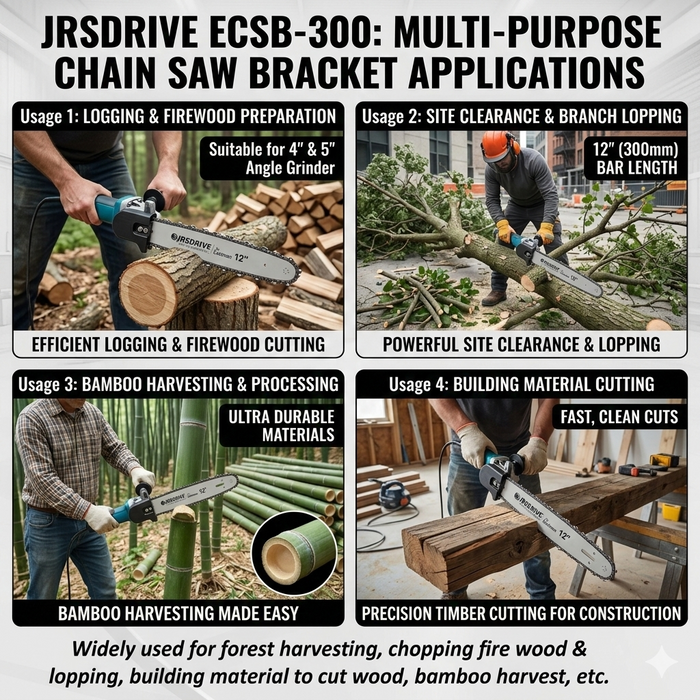 JRSDRIVE 12" Chain Saw Bracket  ECSB-300