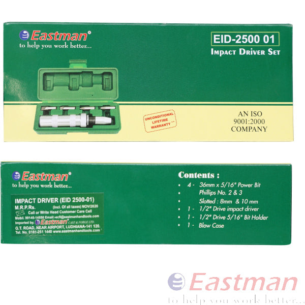 Eastman IMPACT DRIVER SET - CRV BITS, EID-2500-01 Eastman Cast & Forge Ltd (GT Raod - Ludhiana)