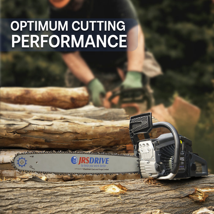 JRSDRIVE GASOLINE CHAIN SAW 58CC DOUBLE SPRING WITH OIL PUMP ECONOMY