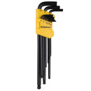EASTMAN ALLEN KEY SET, BLACK COLOUR ,CHAMPHERED HERADS , - XTRA LONG 1.5, 2, 2.5, 3, 4, 5, 6, 8, 10 Mm _KE -EAK-2406 XL