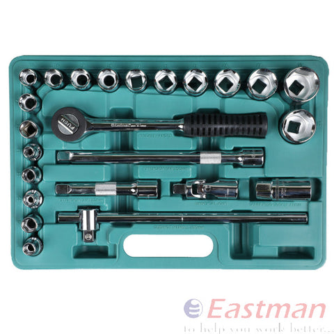 1/2  Sq ,Chrome Vanadium Steel, 24 Pcs Set E-624-BM